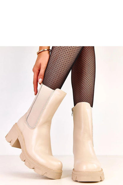 Stylish Elegance women's ankle boots by Solea featuring zircon detailing, eco leather finish, and a sophisticated 6.5cm heel.