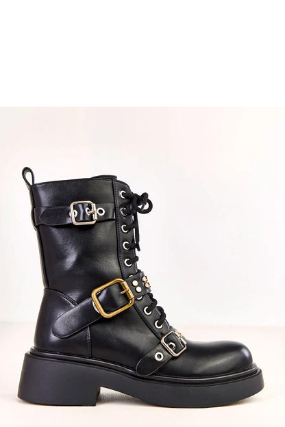 Elegant women's eco-leather ankle trapery by Solea featuring stylish buckles and insulation for comfort. Perfect for luxurious everyday fashion.