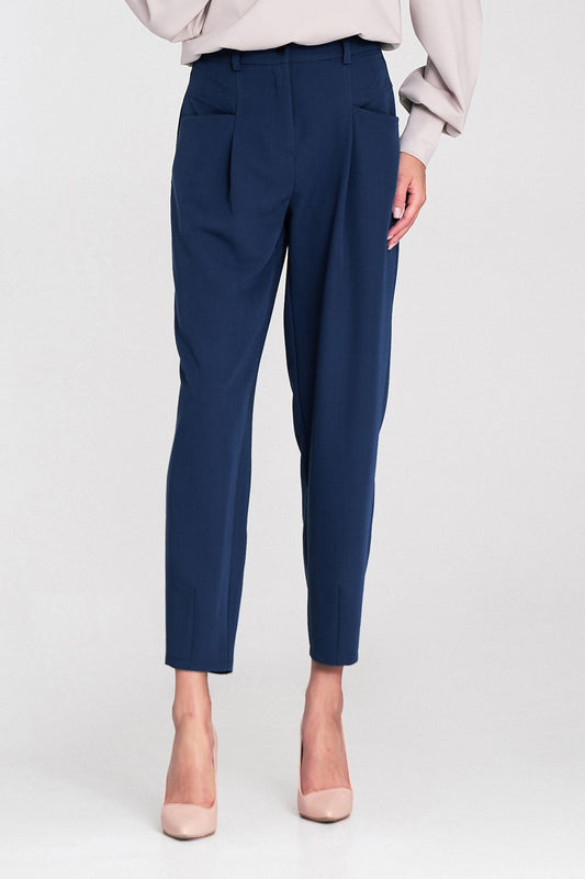Nife Women's High Waist Oversized Balloon Trousers in luxurious fabric, featuring elegant balloon styling and practical pockets, ideal for modern chic fashion.