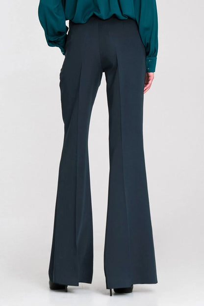 Versatile women's wide leg trousers by Nife, crafted from a quality blend of polyester, viscose, and spandex for a comfortable, tailored fit.