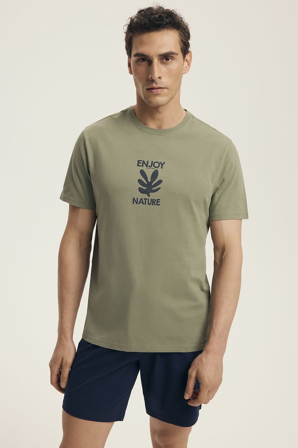 Henderson Women's Cotton Pyjamas Set featuring a stylish short sleeve t-shirt and comfortable shorts, perfect for luxury relaxation at home.