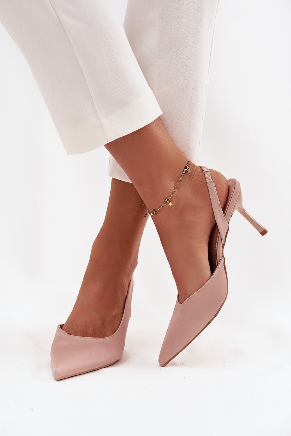 Fashionable styling of Step in Style women's high heels configured with an 8 cm heel height, ideal for pairing with cocktail dresses and elegant midi skirts for a luxurious look.
