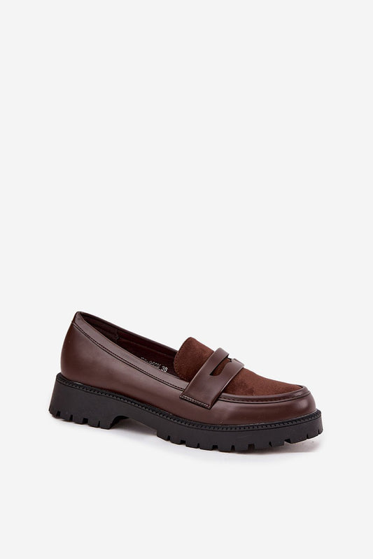 Chic eco-leather moccasin loafers for women from Step in Style, showcasing modern design with a flattering rounded toe.
