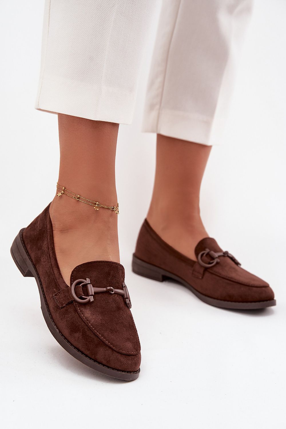 Luxury Women's eco suede moccasins by Step in Style showcasing elegant and stylish detail, perfect for casual or work wear.