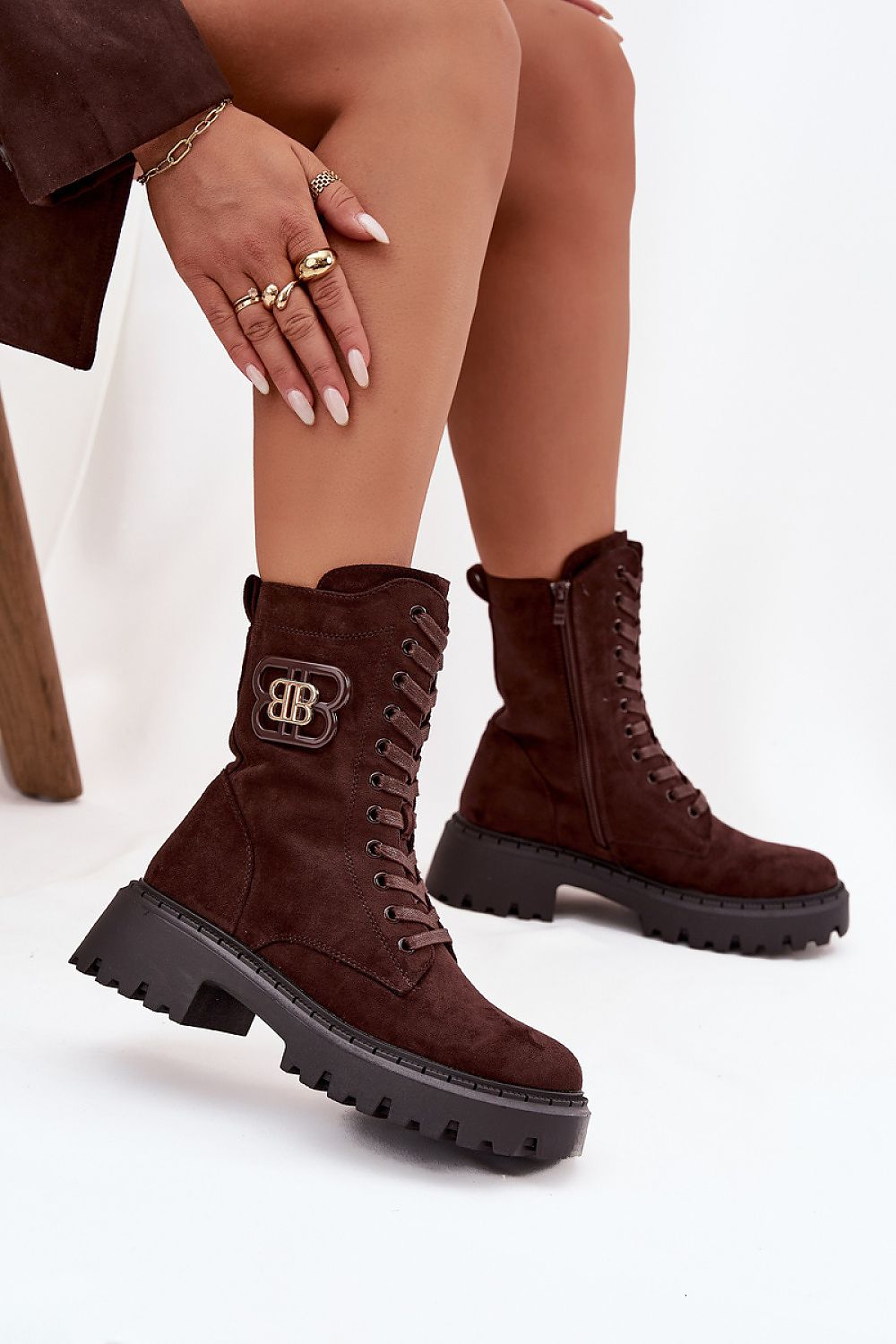 Luxury insulated urban worker boots by Step in Style, featuring stylish zipper and lacing design, perfect for comfort in colder weather.