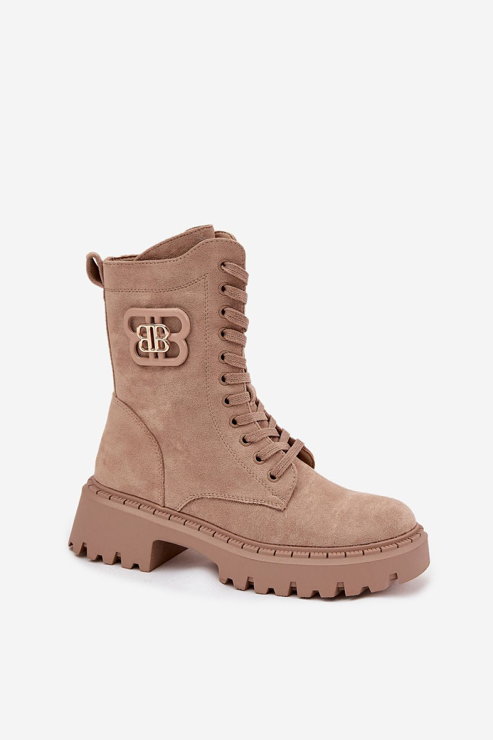 Step in style luxury urban workery boots in grey imitation leather, featuring a perfect blend of style and comfort with zipper and lacing fastenings, designed for insulation and stability for cold weather.