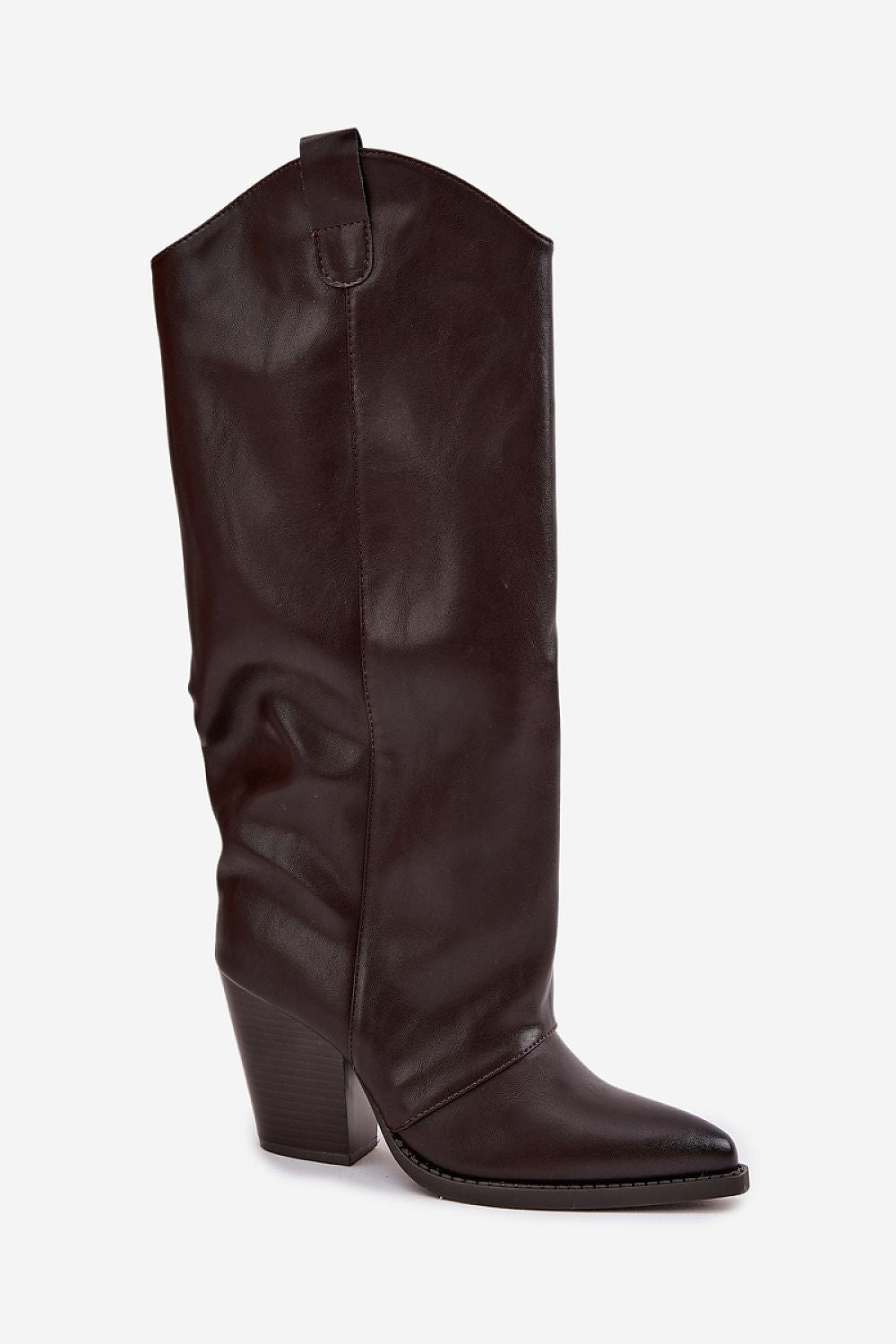 Stylishly designed cowboy-style boots for women by Step in Style, crafted from eco leather, with a comfortable column-type heel perfect for both casual and elegant outfits.