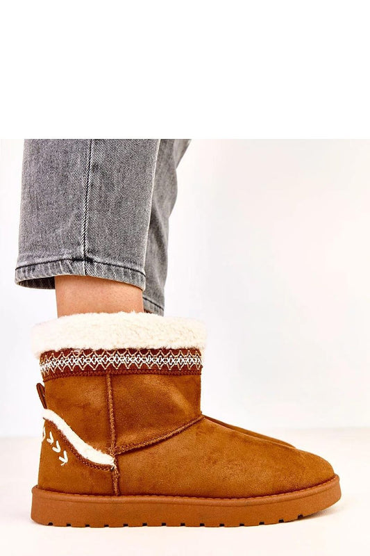 Elegant Solea Luxury Slip-On Snow Boots showcasing exquisite decorative embroidery, crafted from ecological suede leather for a stylish winter look.