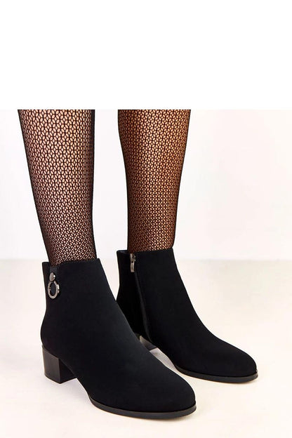 Elegant Solea Heel Boots in ecological suede leather with stylish block heel, showcasing luxury fashion for cooler days.