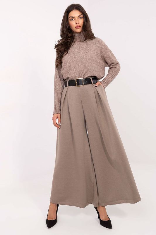 Luxury Women's Palazzo Trousers by Italy Moda featuring a high waist and chic side pockets, ideal for stylish everyday wear.