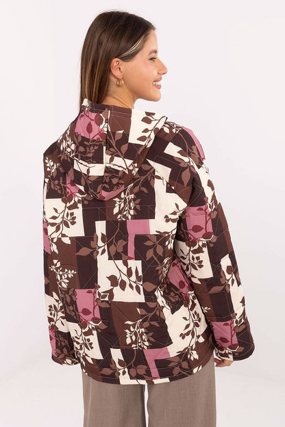 Luxurious Italy Moda Women's Hooded Jacket, combining practicality and style for a sophisticated casual look.