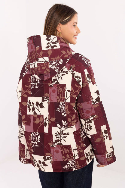 Italy Moda Women's stylish quilted jacket displayed on a model, capturing its elegant fit and practical hood, a perfect choice for everyday chic outfits.