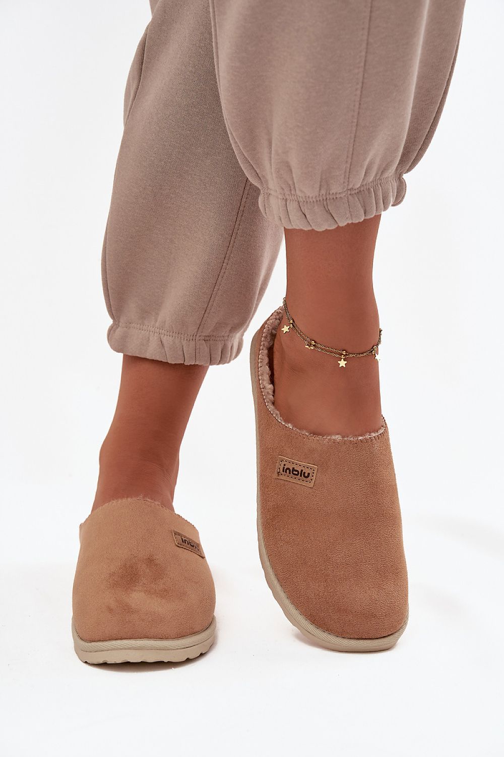 Luxury women's eco suede slippers by Step in Style, featuring faux fur lining and a soft footbed for ultimate comfort, available in EU sizes 36-41.