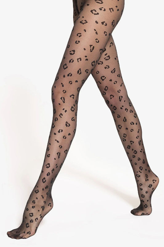 Gatta stylish animal pattern tights featuring a comfortable and durable design, perfect for adding a touch of elegance to any outfit, available in sizes EU 2-S to EU 4-L.