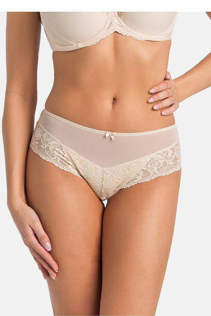 Close-up view of Teyli Victoria Shorts for Women highlighting high-quality cotton lining and sophisticated lace detailing.