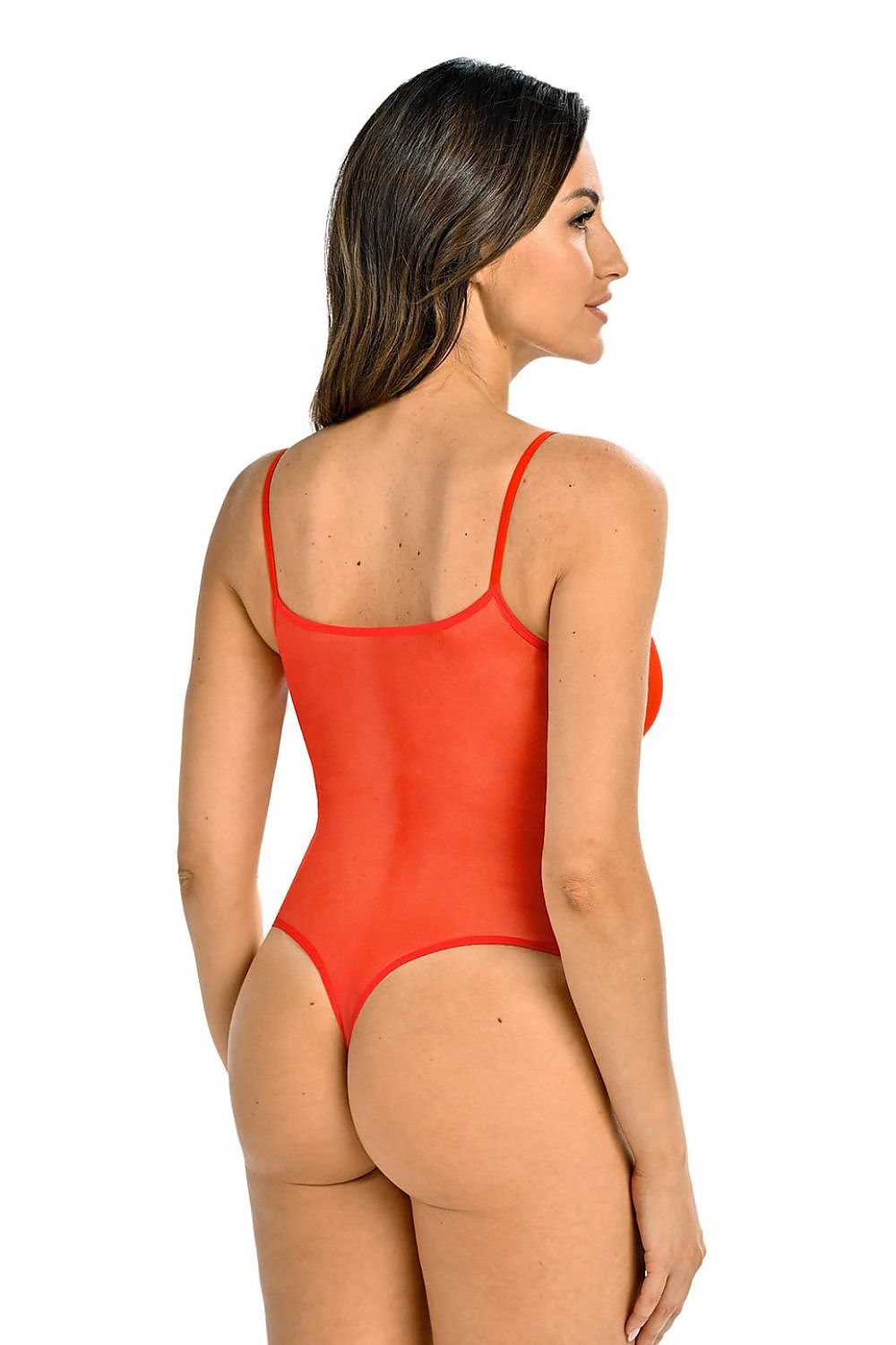 Model wearing Teyli Women's Transparent Mesh Bodysuit Set, designed to emphasize femininity and sophistication, available in sizes XS-XXL