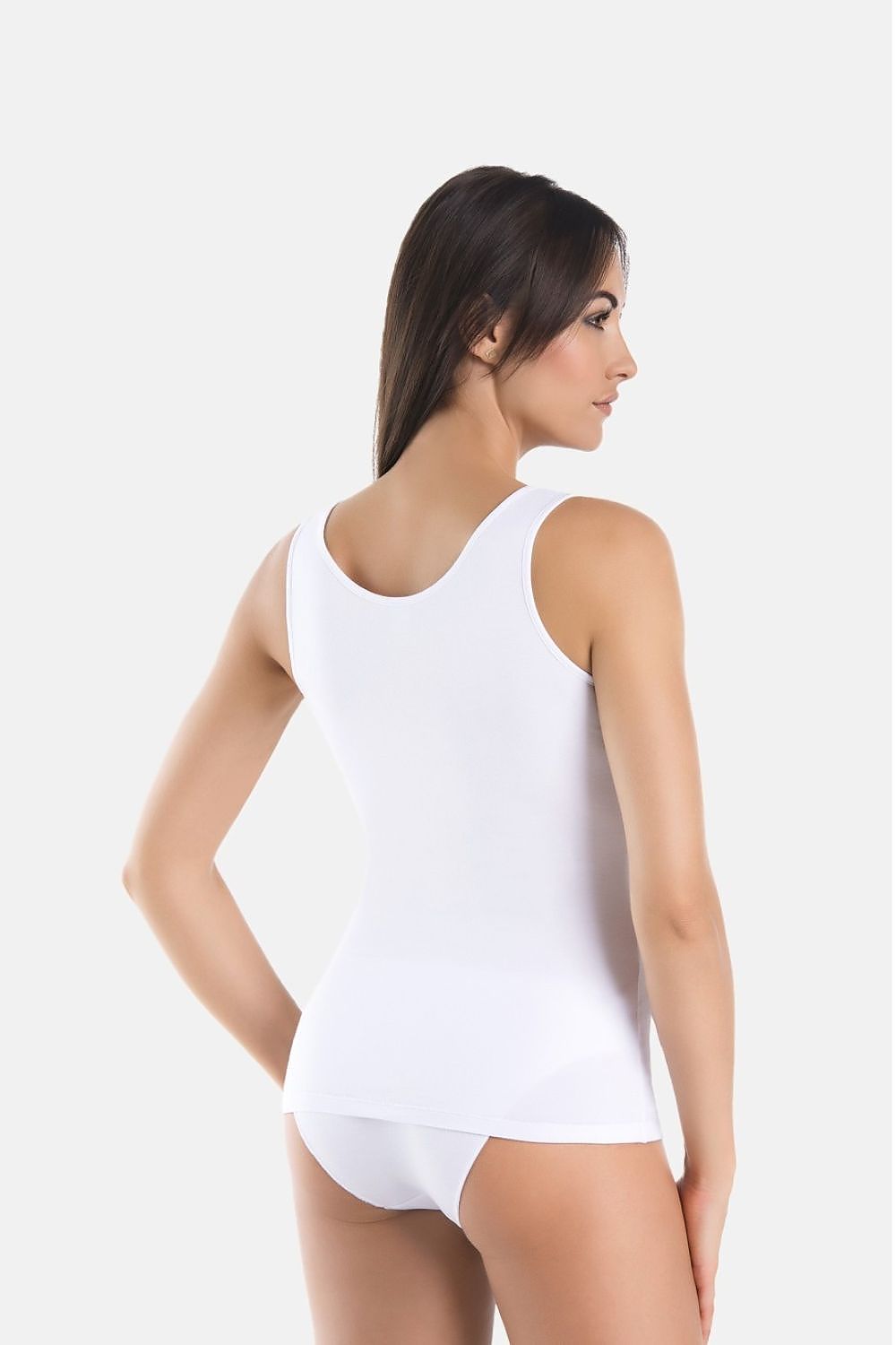 Chic Teyli women's v-neck shirt in elegant white, designed for a flattering fit and made with breathable cotton blend for all-day luxury.