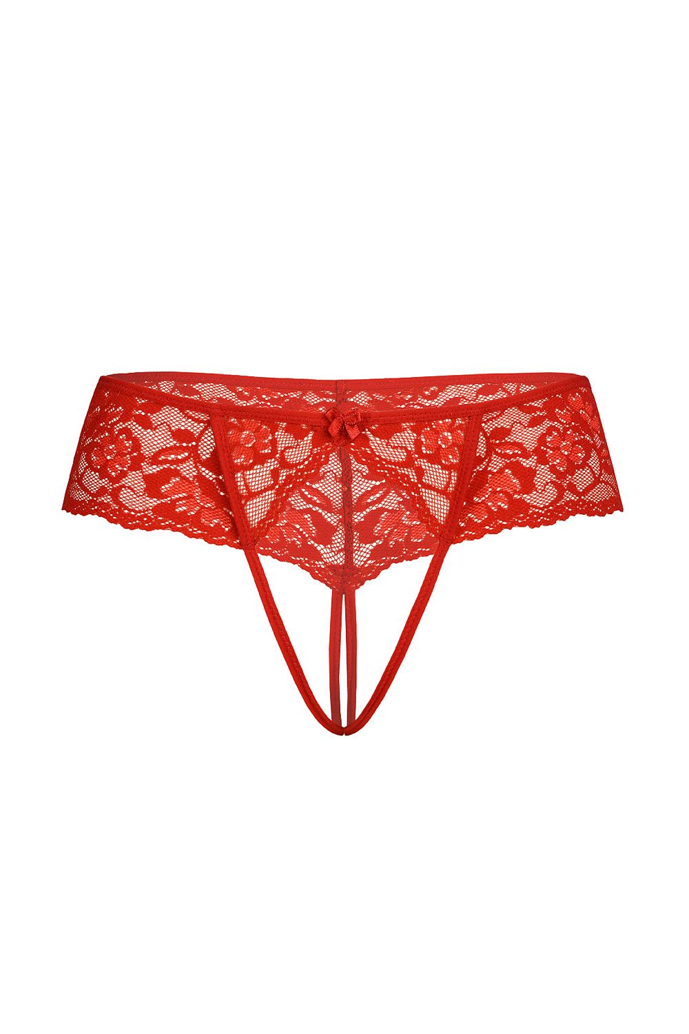 Intricate lace detailing on Teyli's floral lace thongs showcases elegance and femininity in a unique open crotch style.