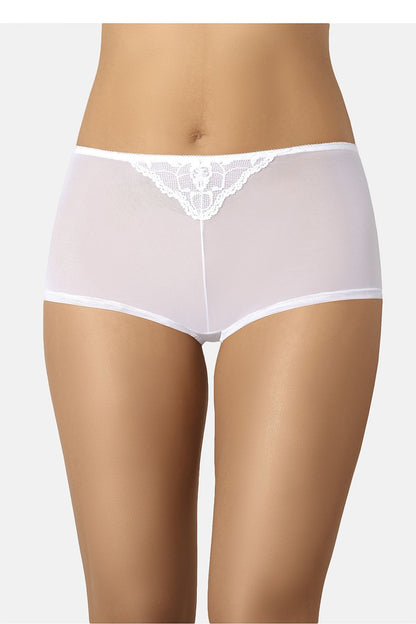 Luxury women's high waist transparent mesh shorts with lace insert by Teyli, elegantly designed to accentuate femininity and comfort.