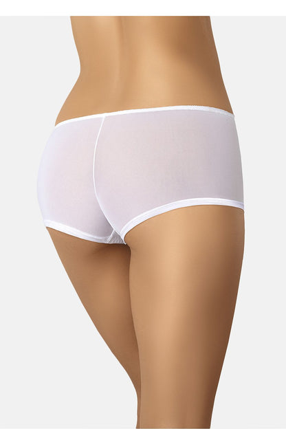 Detailed view of Teyli's luxury women's high waist transparent mesh shorts featuring a decorative lace insert, perfect for enhancing curves while ensuring comfort.