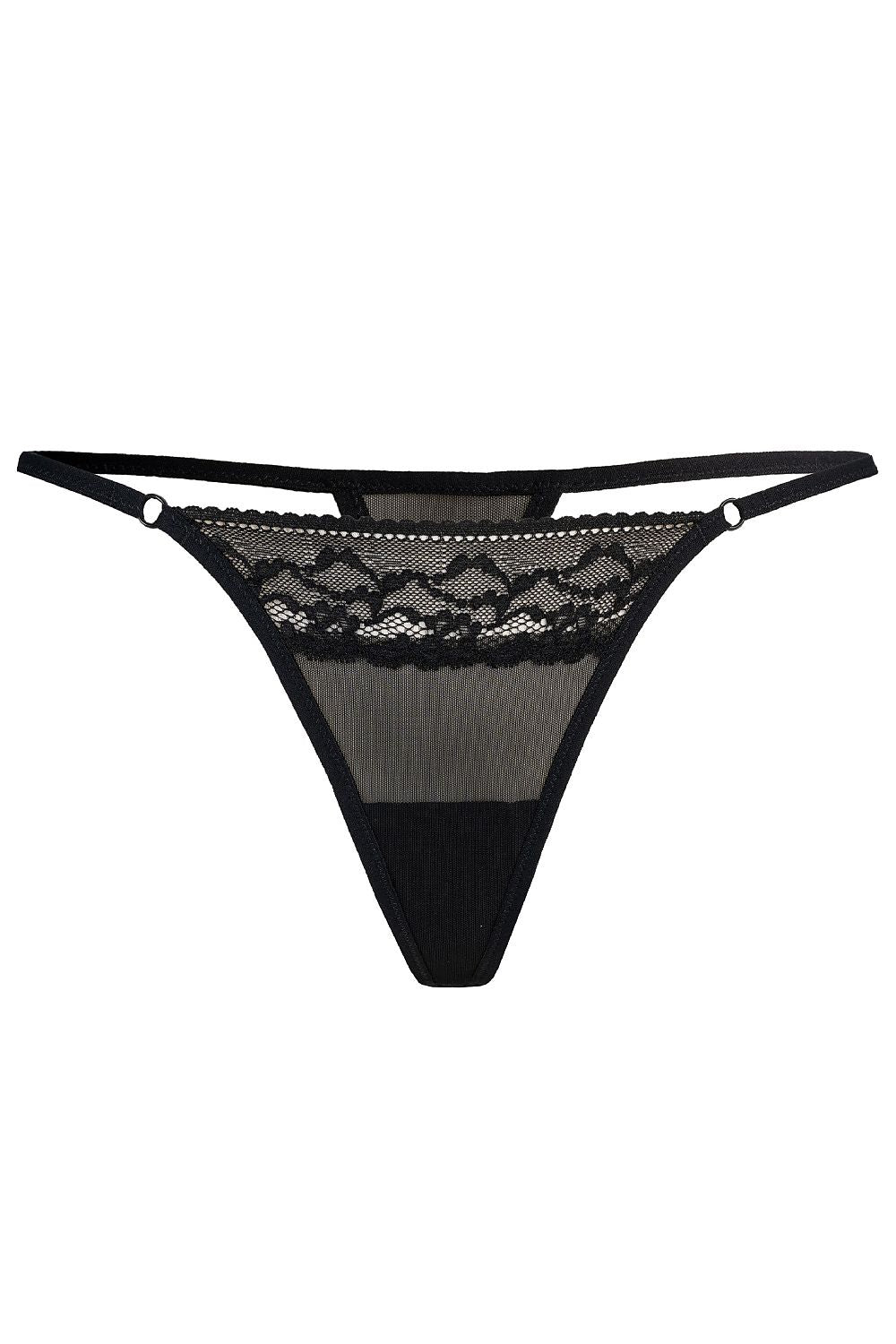 Full view of Teyli Women's Red Thong Lingerie Set, featuring a combination of floral lace and transparent mesh for a stunningly elegant appearance.