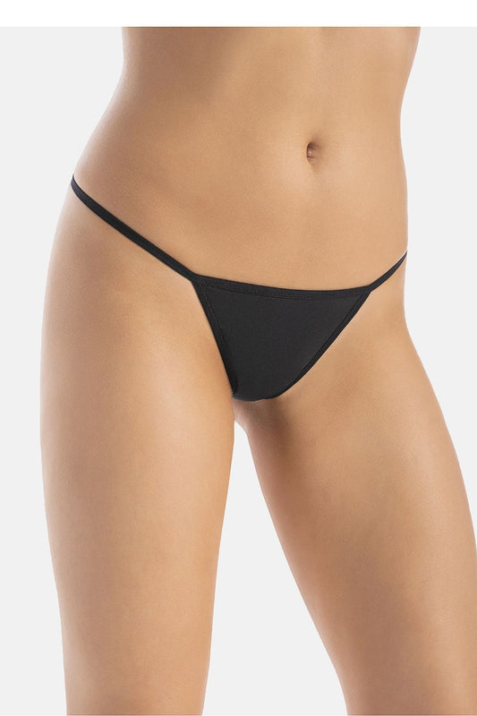 Elegant Teyli Women's Black Thongs showcasing high-quality cotton lining and minimalist design, ideal for comfort and style.