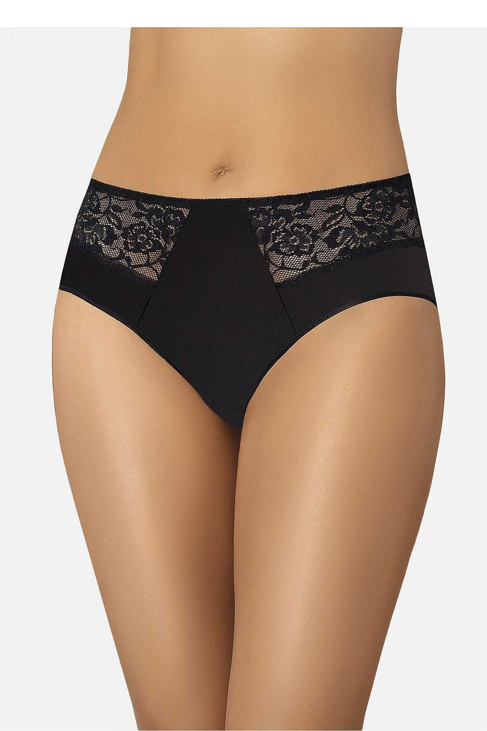 Luxury high-waisted cotton panties with floral lace by Teyli, showcasing elegant design and high-quality materials, perfect for comfort and style.