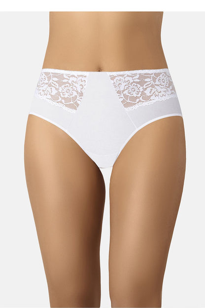 Elegant black cotton and lace high-waisted panties by Teyli, designed for ultimate comfort and style.