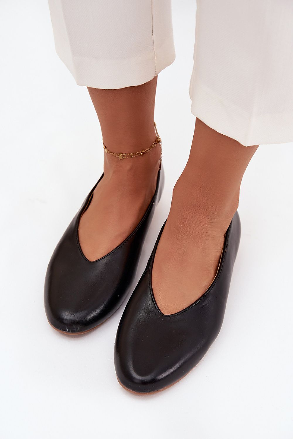 Stylish and comfortable eco-leather ballet flats for women by Step in style, featuring rounded toes, perfect for elevating any wardrobe from casual to elegant.
