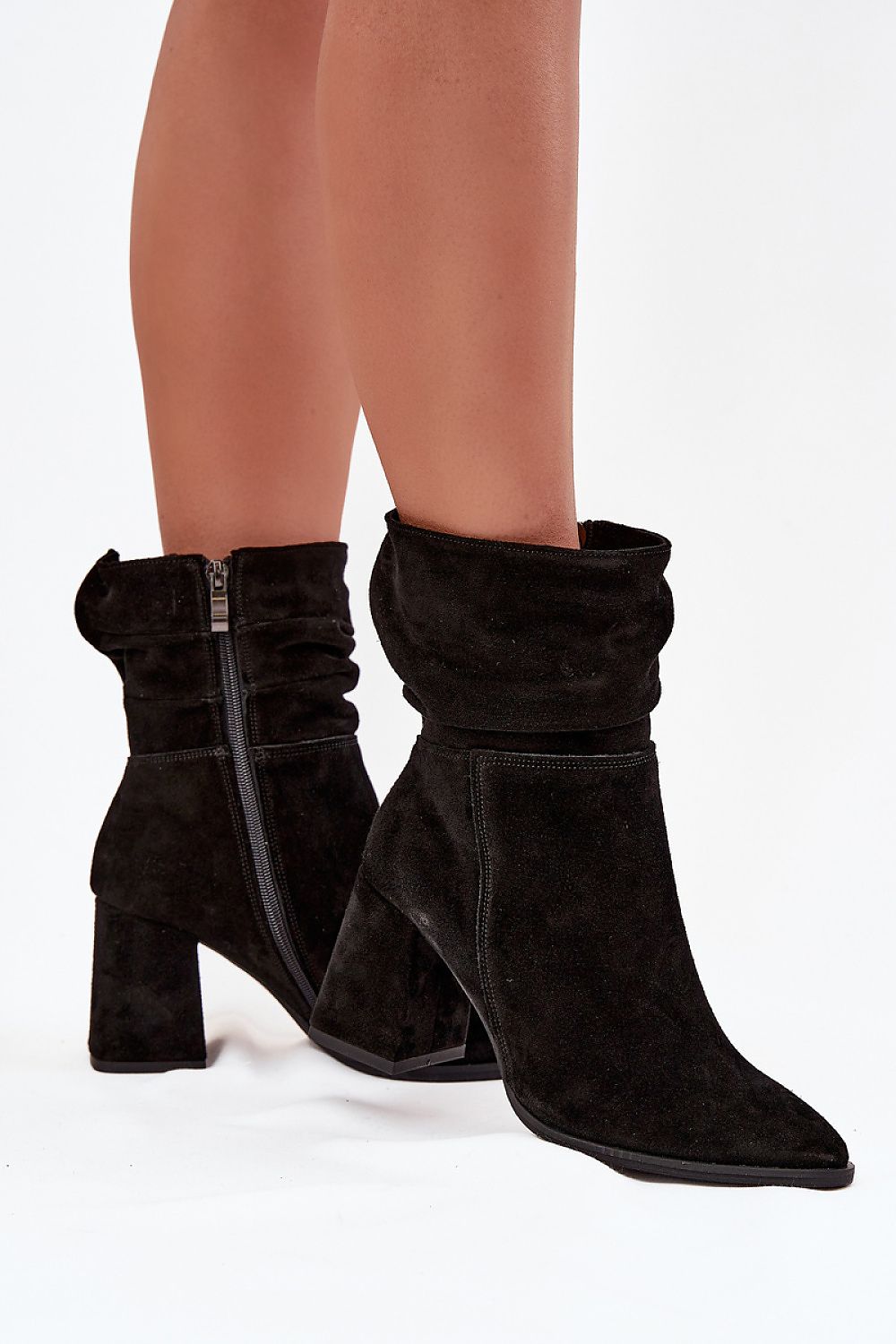 Stylish women's suede ankle boots by Step in style with thermal felt lining, ideal for both elegant and casual outfits.