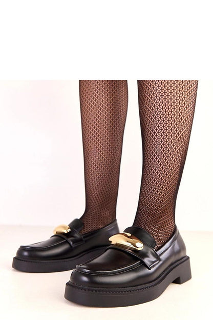 Solea Elegant Vegan Leather Loafers in black with a refined slip-on design, featuring a 4.5cm heel for a chic silhouette.