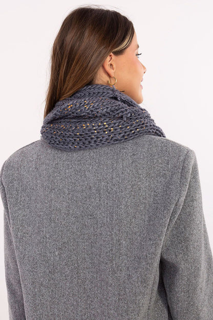 Luxury Infinity Scarf by AT, crafted from high-quality polyester, measuring 65 cm in length and 27 cm in width, featuring a stylish and vibrant print, perfect for cold weather fashion.