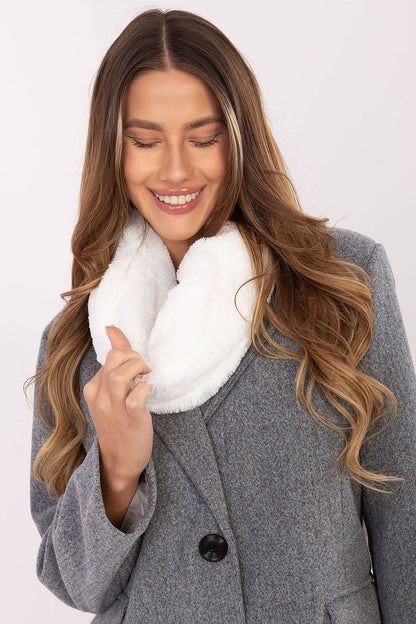 Luxury Infinity Scarf Snood by AT, made from 100% high-quality polyester with a vibrant colorful print, measuring 65 cm long, perfect for stylish warmth and versatility.