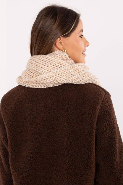 Luxurious Infinity Scarf Snood for Men and Women by AT, crafted from high-quality polyester, showcasing a chic design perfect for stylish winter wear.
