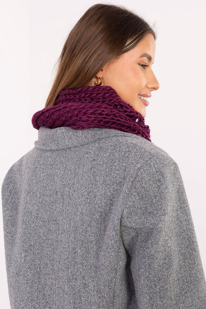 Luxury 186 cm long cozy acrylic shawl scarf with cute pompoms by AT, perfect for stylish winter wear.