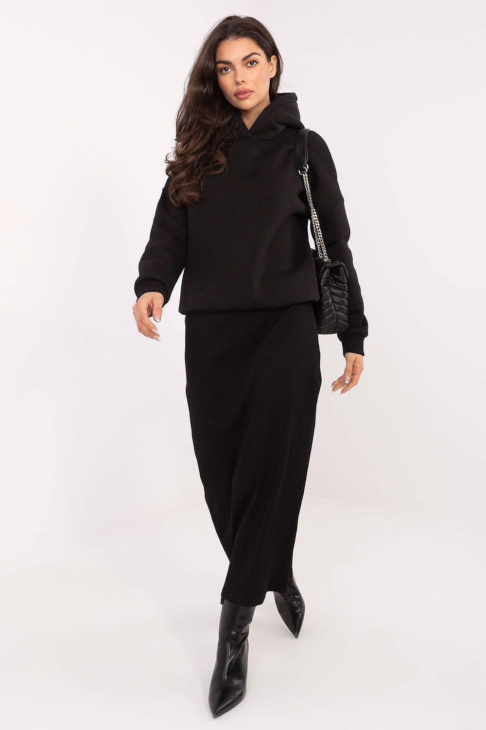 Luxury Women's Casual Hoodie Sweatshirt by Relevance, crafted from a soft cotton and spandex blend, showcasing a trendy sporty style.