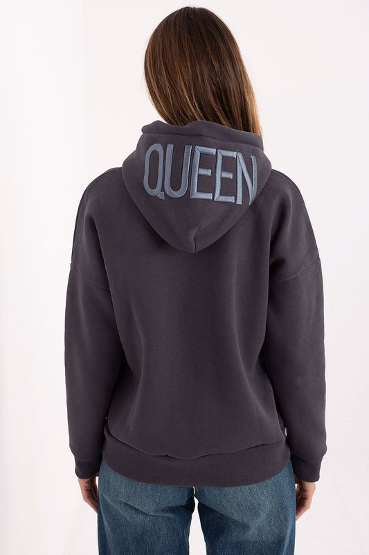 Stylish and comfortable women's sweatshirt from Relevance, featuring a chic hooded design and smooth fabric, ideal for creating effortless luxury in casual wear.