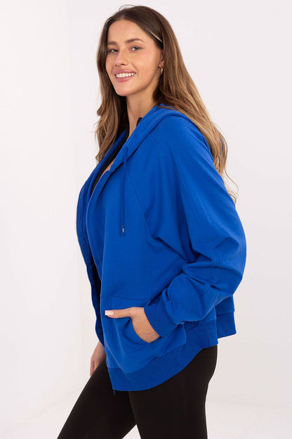Front view of Relevance Classic Zip Hoodie for women, showcasing its chic design and comfortable fit, perfect for stylish layering with jeans or leggings.