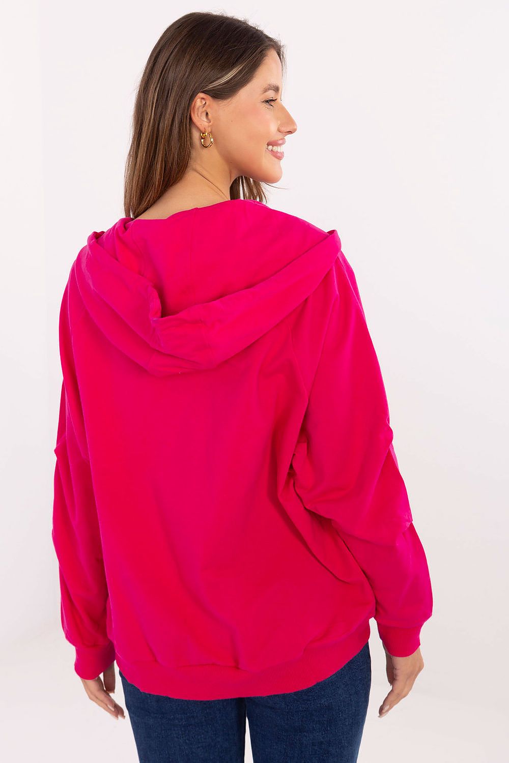 Chic and comfortable women's cotton-blend hoodie by Relevance, available in sizes EU 0 to XXL, designed for effortless style paired with jeans or leggings.