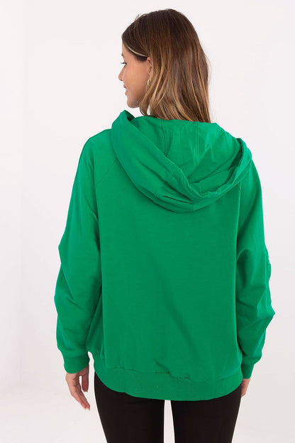 Chic and elegant women's hoodie sweatshirt by Relevance in EU size 0, designed for comfort with a soft fabric blend and functional front pockets.