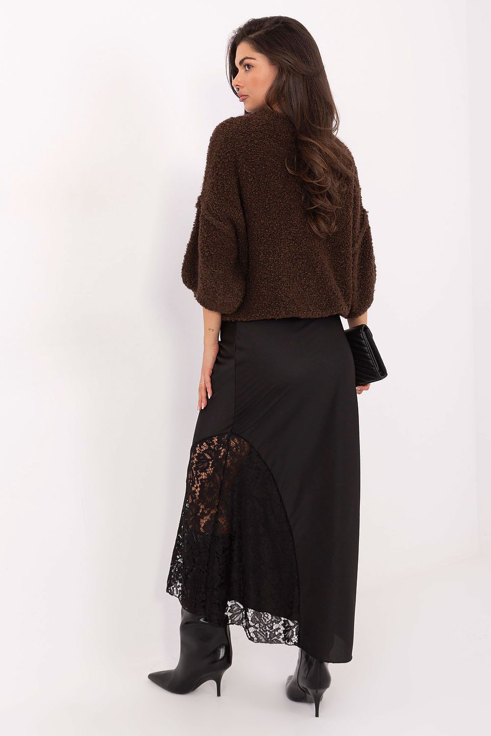 Sophisticated midi skirt from Rue Paris with a graceful mermaid cut, crafted from premium polyester and viscose blend, perfect for formal and everyday wear in EU size 0.