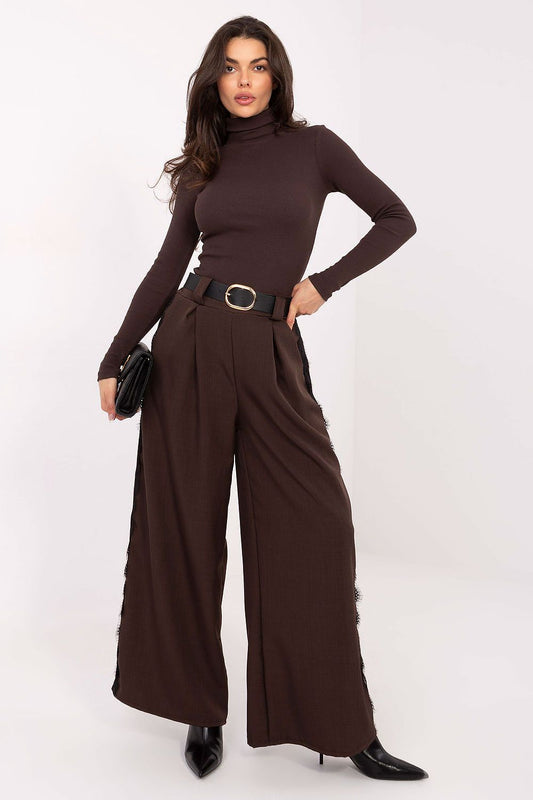 Close-up of Rue Paris turtleneck sweater fabric highlighting the soft texture and stylish ribbed detail suitable for luxury casual wear.