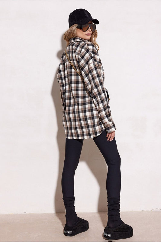 Close-up detail of Roco Fashion's soft polyester and rayon long sleeve shirt, showcasing high-quality workmanship and exquisite fabric texture.