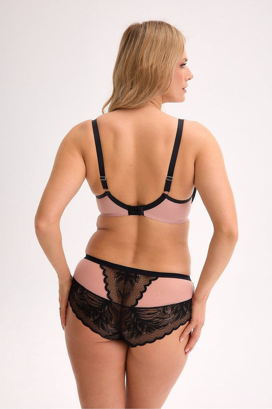 Elegant Gaia Semi-Soft Bra featuring Scalloped Tape and Decorative Bow for a Sensual Look, Available in Size EU 70-95.