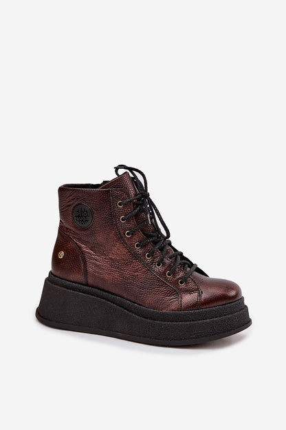 Maciejka Women's Luxury Natural Leather Boots in EU Sizes 36-41 with elegant 6 cm heel, showcasing a sophisticated platform design by Step in Style.