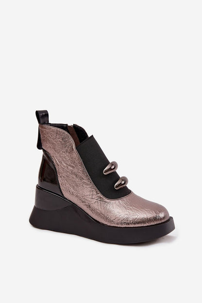 Luxury women's eco suede buskin boots by Step in Style, highlighting the premium fabric and modern design for chic outfits.