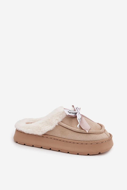 Luxurious women's eco-suede slippers with a fluffy fur lining perfect for home comfort by Step in Style. Available in EU sizes 36-41.