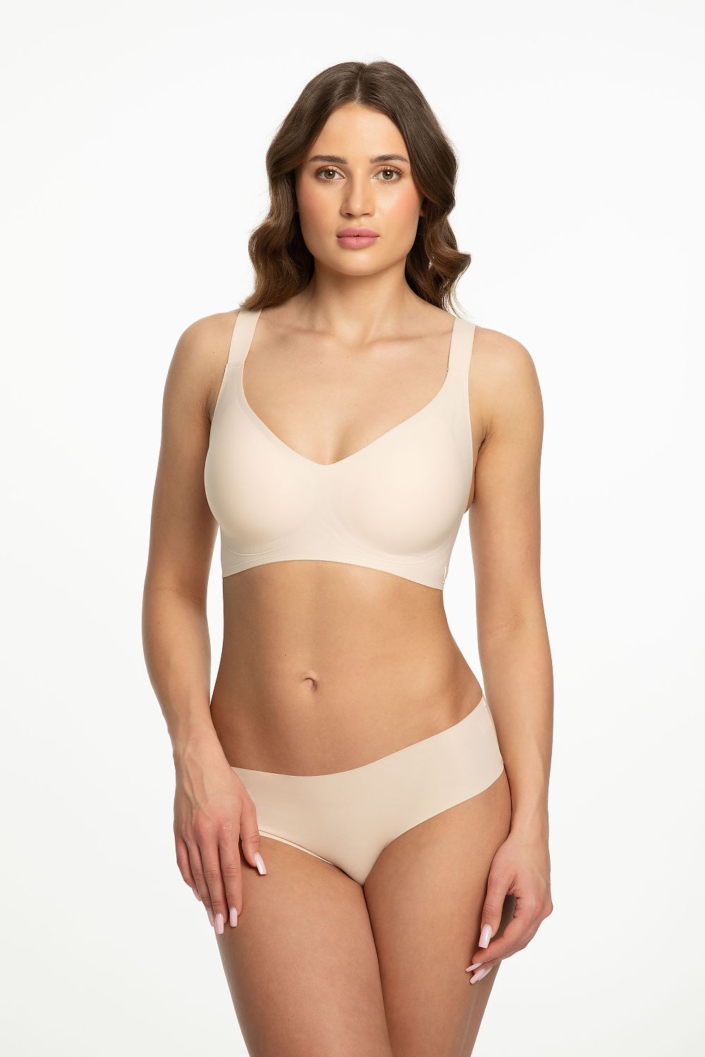 Julimex soft comfort bra featuring padded cups, adjustable straps, and elegant laser-cut finishes, designed for luxurious everyday wear.
