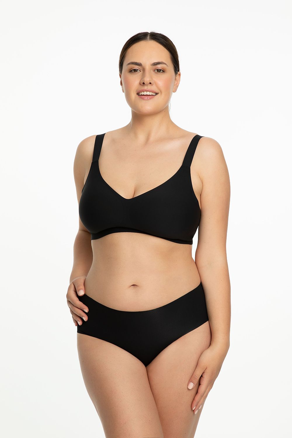 Adjustable back strap feature of the Julimex Soft Comfort Bra, designed for personalised fit and ultimate comfort, embodying minimalist elegance.