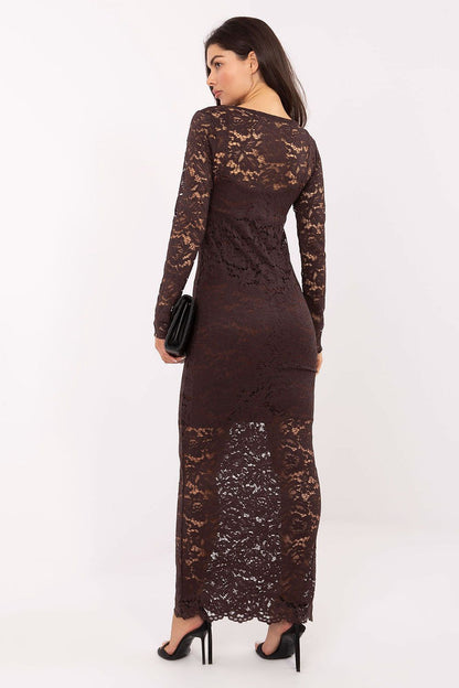 Rue Paris Lace Maxi Dress styled with accessories, illustrating versatility for both casual and elegant occasions.